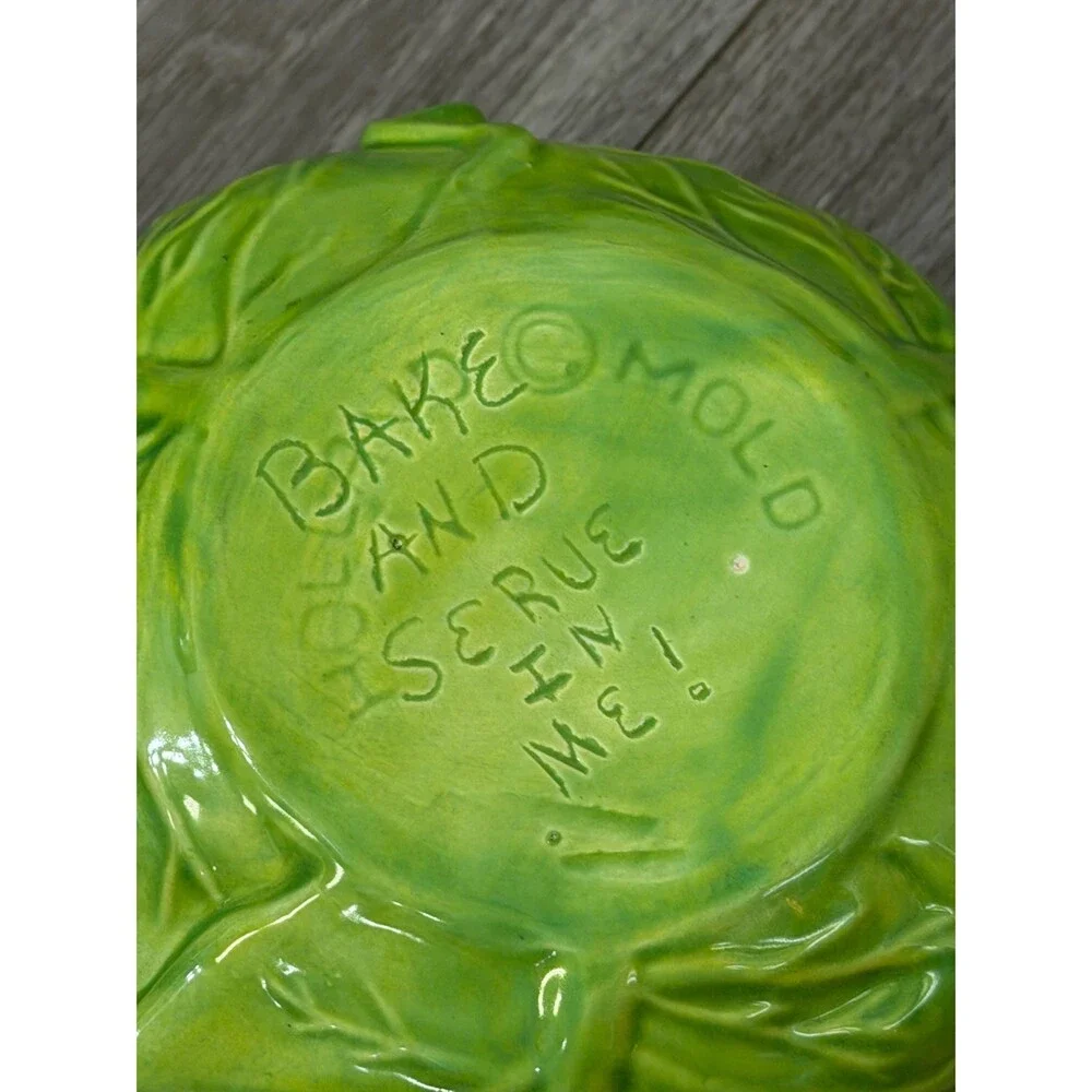 Vintage Holland Mold Bake & Serve Cabbage Tureen with Lid  (Chipped)